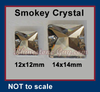 RG Square Sew On Smokey Crystal